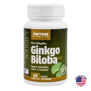 Гинкго билоба, 60 мг, 60 капсул, Jarrow Formulas 