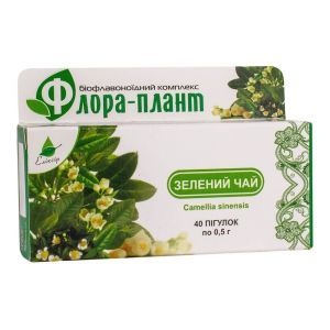 БАД Зелений чай, 0,5 г, 40 таблеток, Еліксір