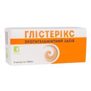 Глістерікс (протигельмінтний засіб), 1000 мг, 8 капсул, Красота та Здоров'я