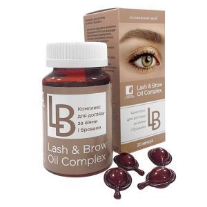 Комплекс для догляду за віями та бровами Lash&Brow Oil Complex, 20 капсул, Красота та Здоров'я