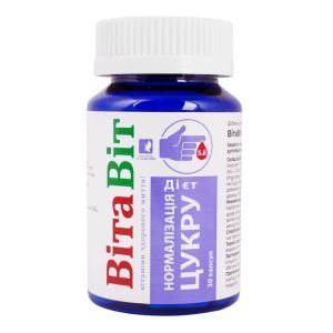 Нормалізація цукру "ВітаВіт дієт", добавка дієтична, 500 мг, капсули №30, банка, Красота та Здоров'я