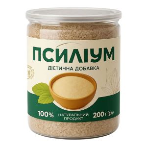 Псиліум, порошок, 200 г, Красота та Здоров'я
