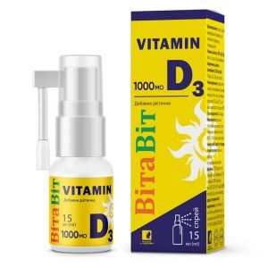 ВітаВіт, Вітамін Д3 у формі спрею, 15 мл, 1000 мг, Красота та Здоров'я