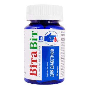 Вітаміни для діабетиків "ВітаВіт", добавка дієтична, 800 мг, капсули №60, банка, Красота та Здоров'я