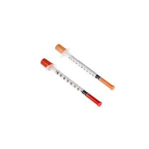 Шприц інсуліновий,100 шт., 1,0 мл, із голкою, 100U,  Medicare