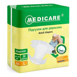 Підгузки Medicare Стандарт, розмір L, 30 штук
