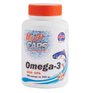 Omega-3, 180 капсул, Мультикапс