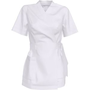 Медицинская блуза женская, белая, размеры 42-48