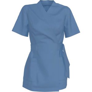 Медицинская блуза женская, синяя, размеры 42-48