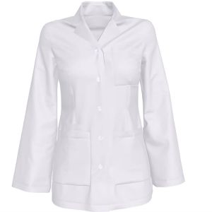 Медична блуза жіноча, біла, розміри 40-52