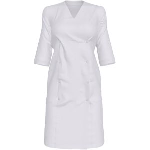 Медичний халат жіночий, білий, розміри 42-52