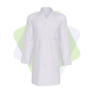 Медицинский халат мужской, белый, 46-58 размер
