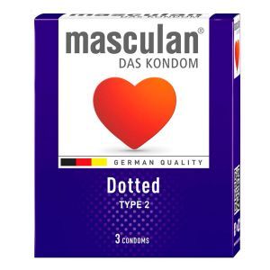 Презервативи Dotted, 3 шт, Masculan