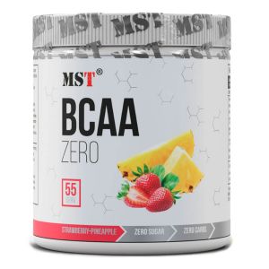 Амінокислоти BCAA Zero, 55 порцій, 330 г, зі смаком полуниці та ананаса, MST