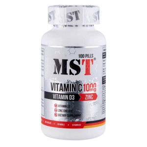 Витамин C 1000 + D3 + Цинк, 100 таблеток, MST