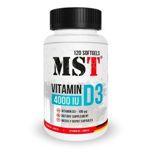 Витамин D3, 4000 МЕ, 120 капсул, MST