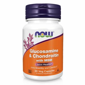 Глюкозамин и хондроитин + МСМ, 30 капсул, Now Foods