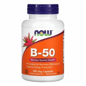 Комплекс витаминов группы В, 100 капсул, NOW Foods