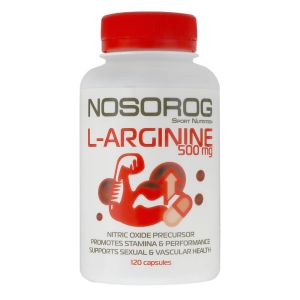 L-аргинин, 500 мг, 120 капсул, Nosorog