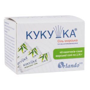 Сіль морська "Кукушка", 40 саше, 2,16 г