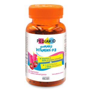 Жувальні вітаміни для дітей Ведмежуйки Вітамін D3, 60 шт, Pediakid