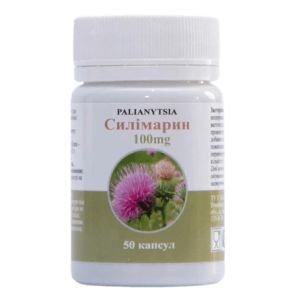 Силімарин, 100 мг, 50 капсул, Palianytsia