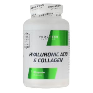 Гіалуронова кислота й колаген, 90 капсул, Progress Nutrition