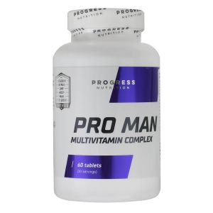 Мультивитаминный комплекс для мужчин Pro Man, 60 таблеток, Progress Nutrition