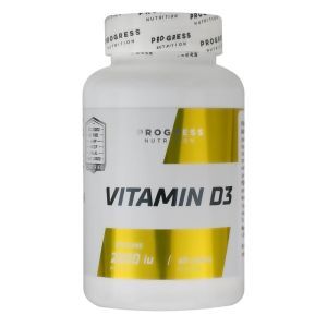Вітамін D3, 2000 МО, 60 таблеток, Progress Nutrition