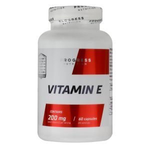 Вітамін E, 400 мг, 60 капсул, Progress Nutrition
