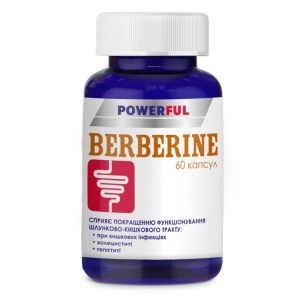 Берберін POWERFUL, 500 мг, 60 капсул, Красота та Здоров'я