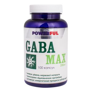 ГАБА-МАКС POWERFUL, 200 мг, 100 капсул, Красота та Здоров'я