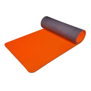 Коврик для йоги и фитнеса, 6 мм x 60 см х 183 см, оранжевый, POE, Ridni Relax