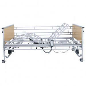 Ліжко REHA з електроприводом 4-секційне на колесах (з приліжковим тримачем, поручнями)