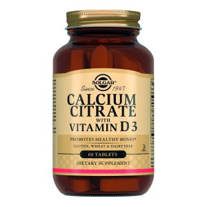 Кальций цитрат с витамином D3, 60 таблеток, Solgar