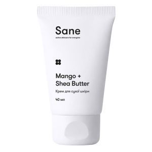 Крем для сухої шкіри обличчя з маслом манго та ши, Sane