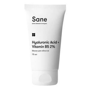 Маска для лиця с гиалуроновой кислотой, Sane
