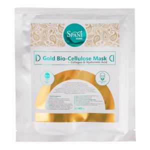 Маска для обличчя "Gold Bio-Cellulose Mask" із колагеном і гіалуронової кислотою, 1 шт., Spani Home