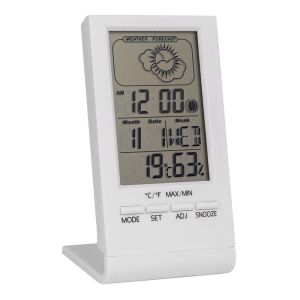 Термогигрометр цифровой с часами T-14 (белый)