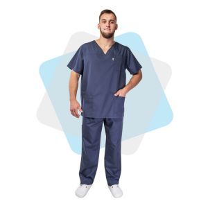 Медичний костюм "Мадрид" тонкий, синій