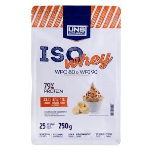 Ізолят сироваткового протеїну Iso Whey, 750 г, зі смаком бананового морозива, UNS