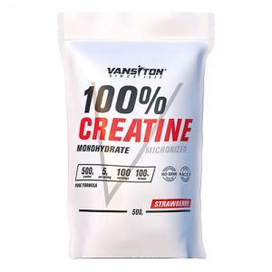 Креатина моногидрат, 500 г, со вкусом клубники, Vansiton