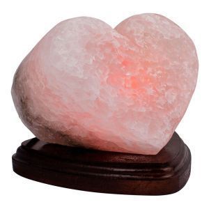 Соляная лампа "Сердце алое", дерево, 2 кг