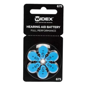 Комплект батарейок до слухового апарата, PR44, № 675, 1,45 V, 6 шт., Widex