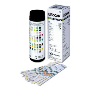 Тест-смужки URISCAN U39 (кров, білірубін, кетони, білок, глюкоза, pH), 100 шт.