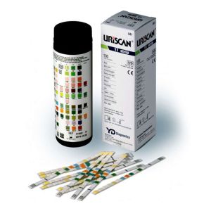 Тест-смужки URISCAN U41 (кров, білок, кетони, глюкоза, аскор. кислота), 100 шт.