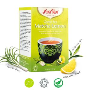 Чай "Зеленый матча/лимон", 17 пакетиков, YOGI TEA