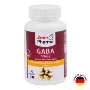 Гамма-аміномасляна кислота (GABA), 500 мг, 90 капсул, ZeinPharma