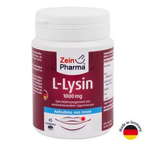 L-лизин, 1000 мг, 45 капсул, ZeinPharma