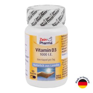 Витамин D3, 1000 МЕ, 90 капсул, ZeinPharma